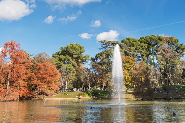 autumn view of Retiro park