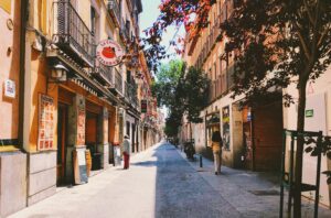 picture of a street in Madrid